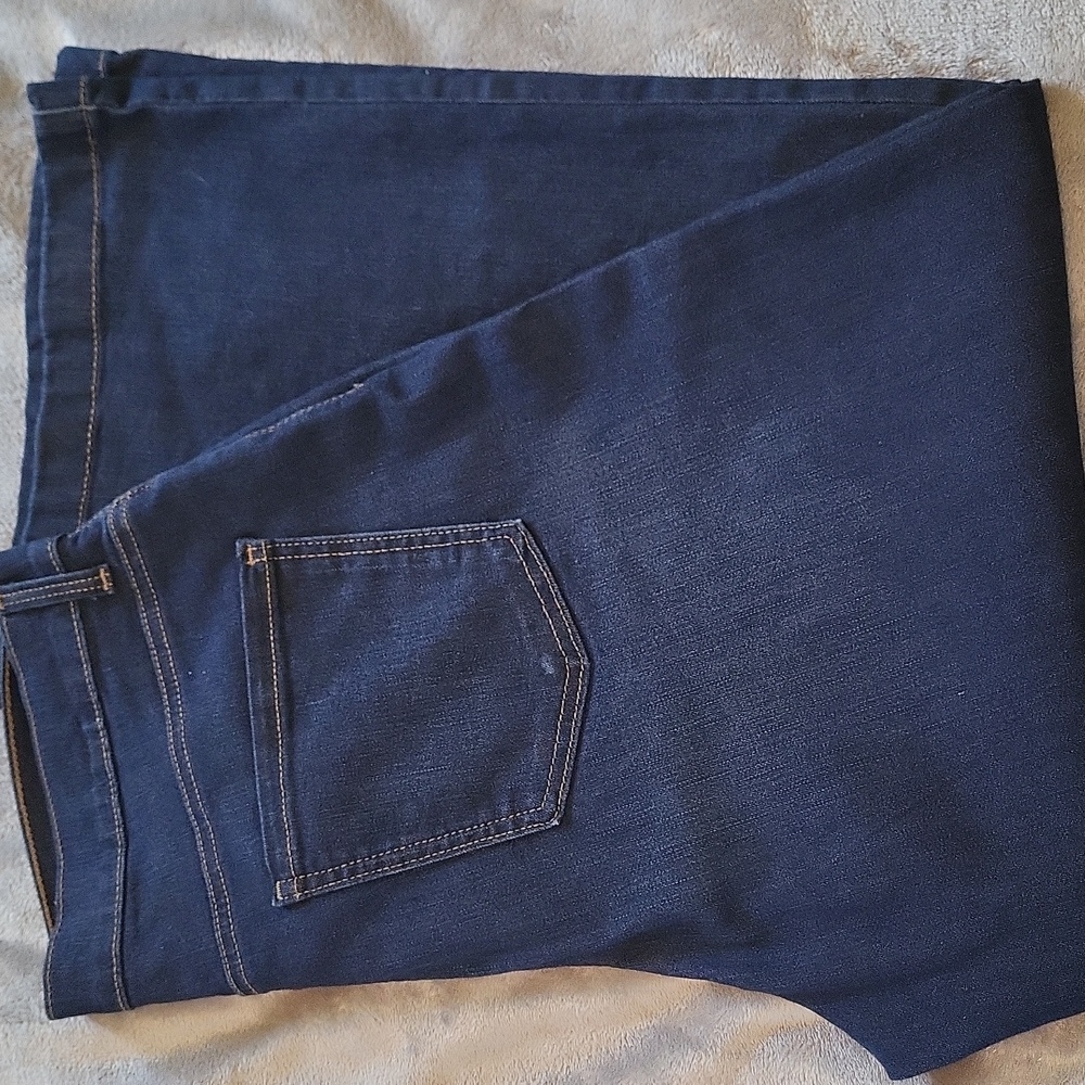 Gloria Vanderbilt Dark Blue Flare & Wide Leg Jeans - Picture 4 of 7